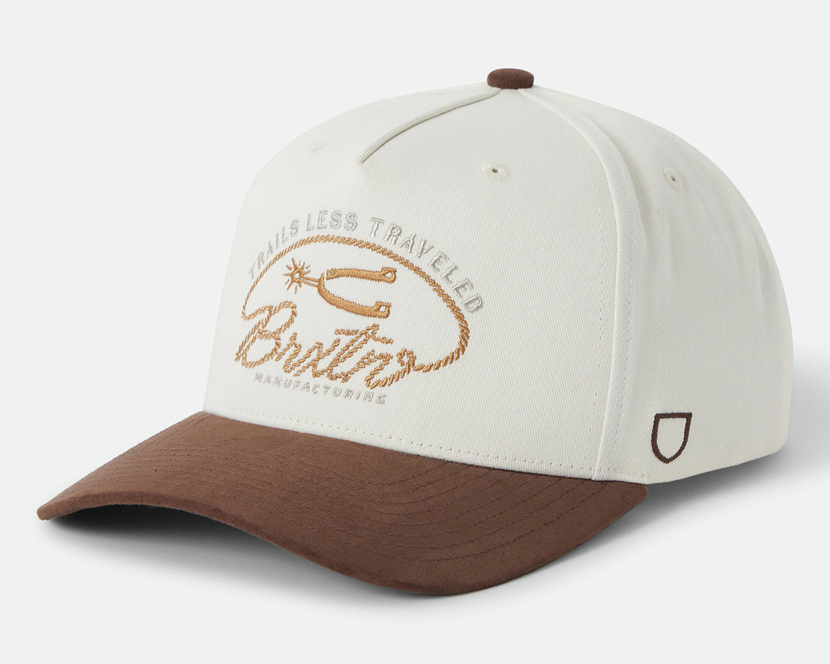 Trails Snapback | Off White & Walnut Brown