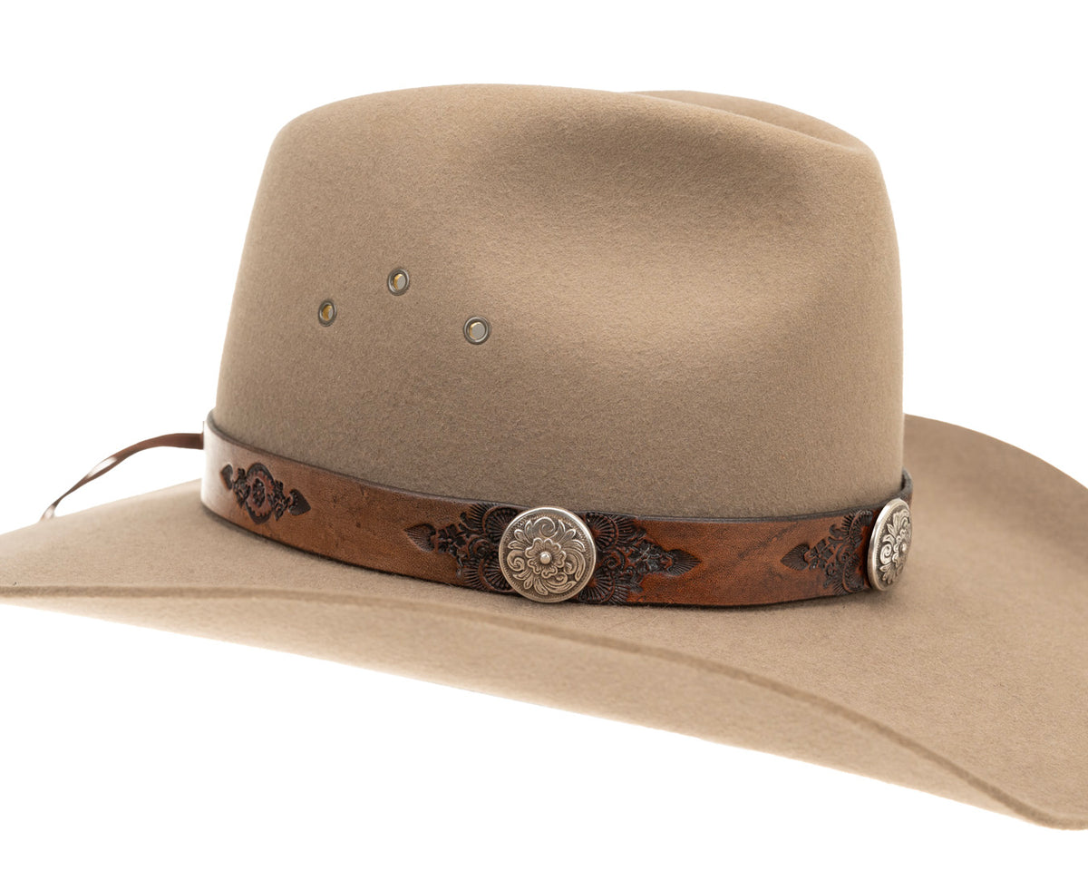 Buffalo Girl, Traditional Western Hat Band | Circular Conchos, - ©The Hattery Katoomba