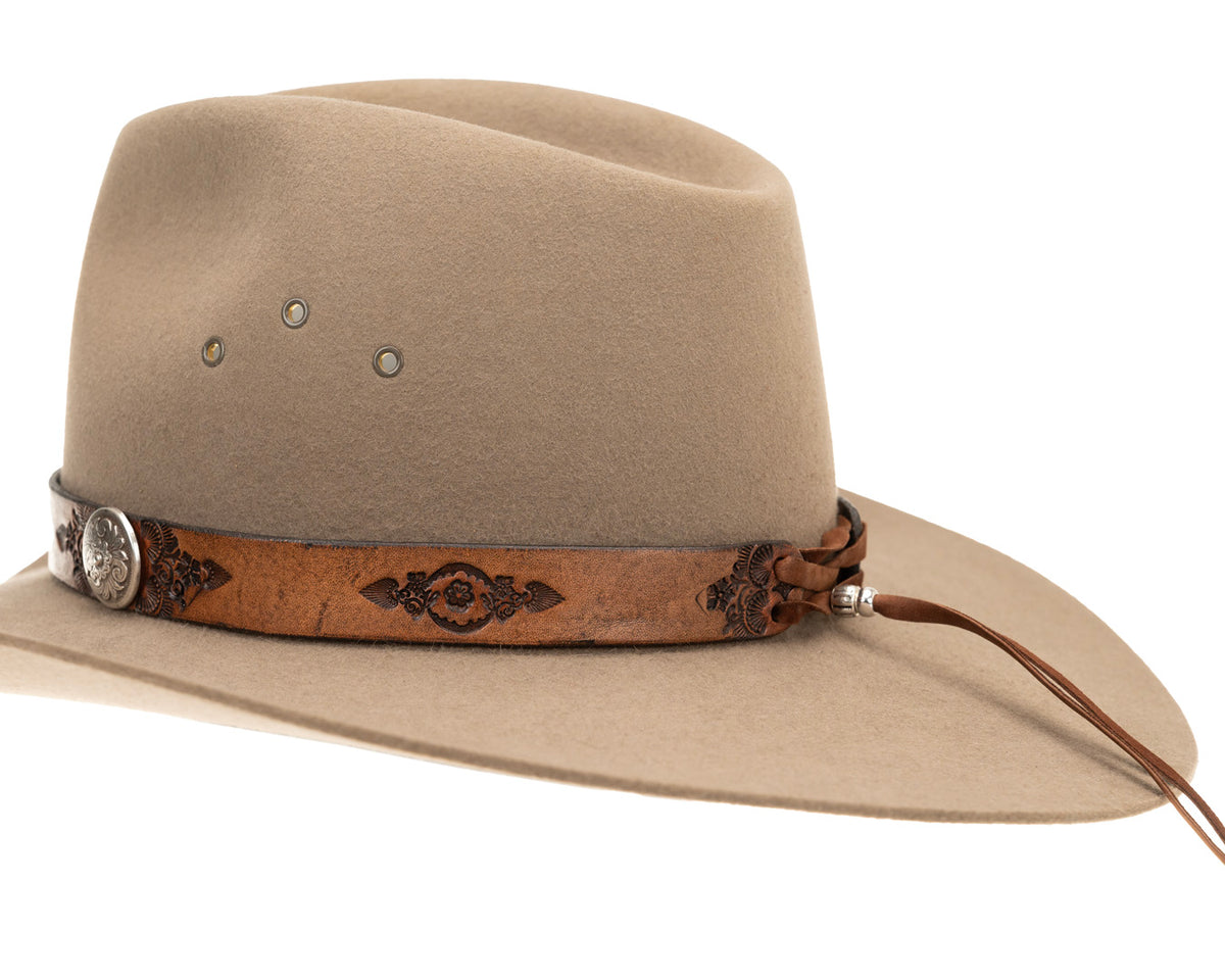 Buffalo Girl, Traditional Western Hat Band | Circular Conchos, - ©The Hattery Katoomba