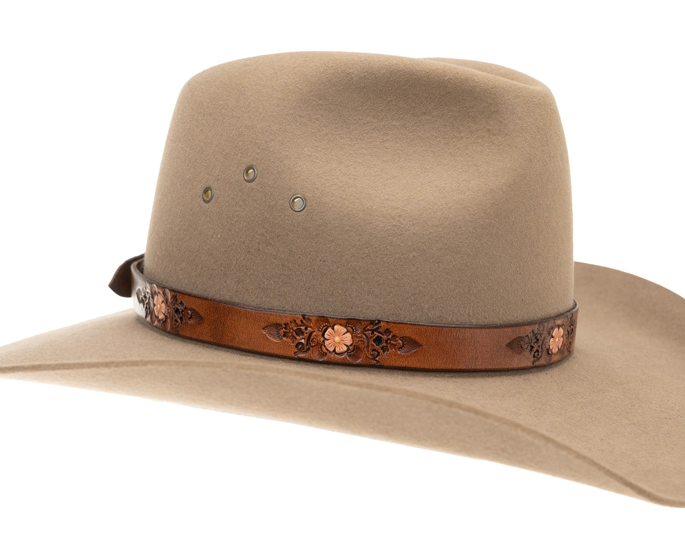 Buffalo Girl, Desert Rose Western Hat Band | Antique Leather, - ©The Hattery Katoomba    