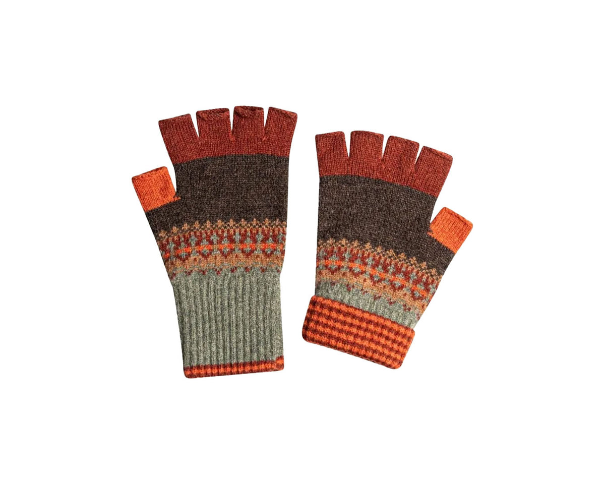 Alloa Fingerless Gloves | Braemar Oakley Fairisle