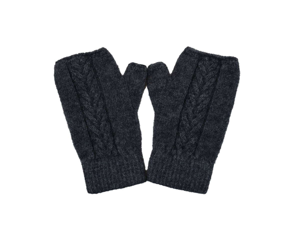 Cable Fingerless Mittens