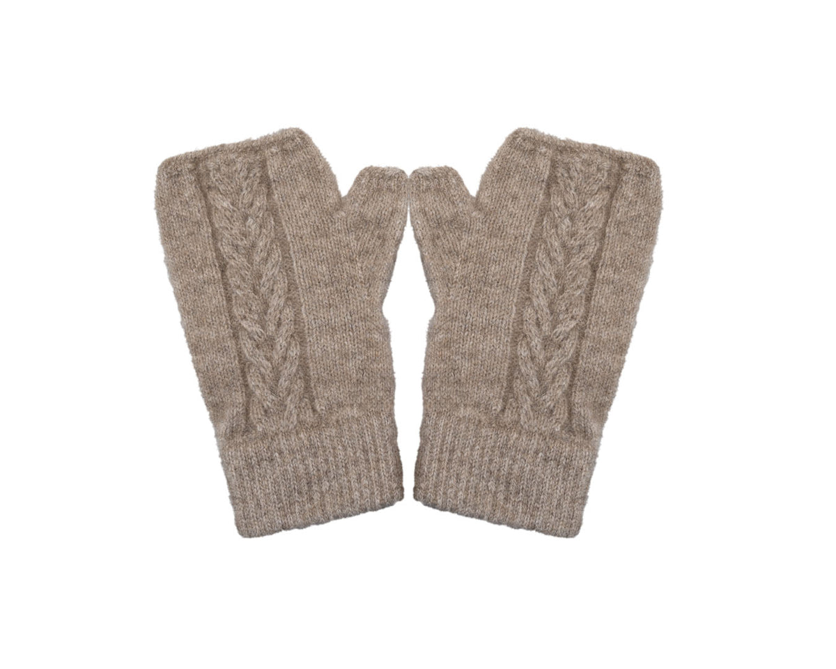 Cable Fingerless Mittens
