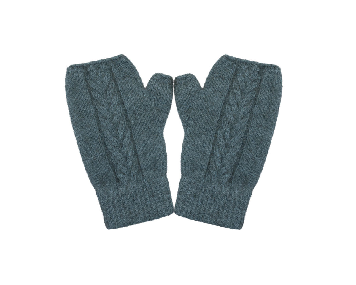 Cable Fingerless Mittens