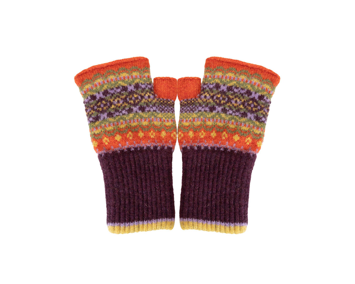 Alloa Open Mitts | Copperland Fairisle