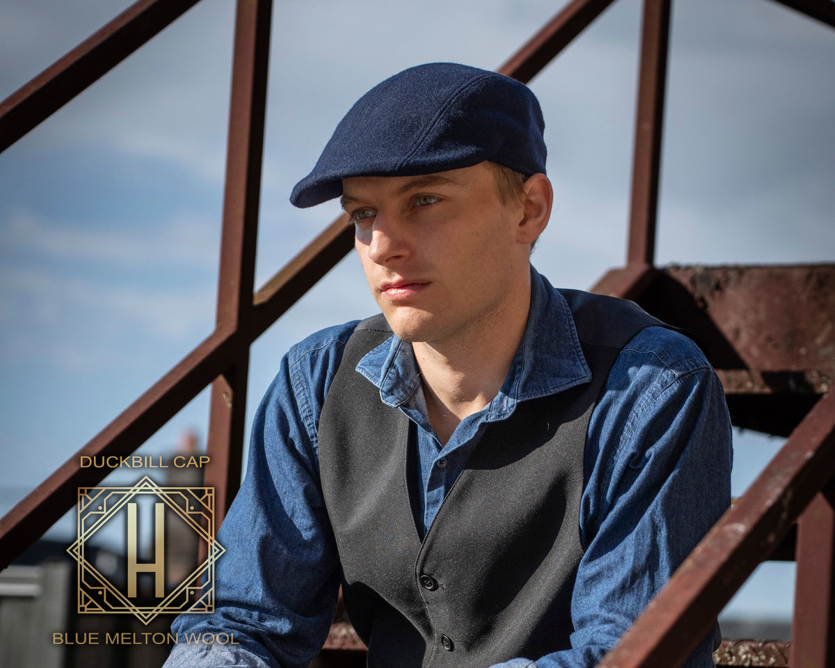 Hills Hats, Duckbill Cap | Melton Wool, - ©The Hattery Katoomba