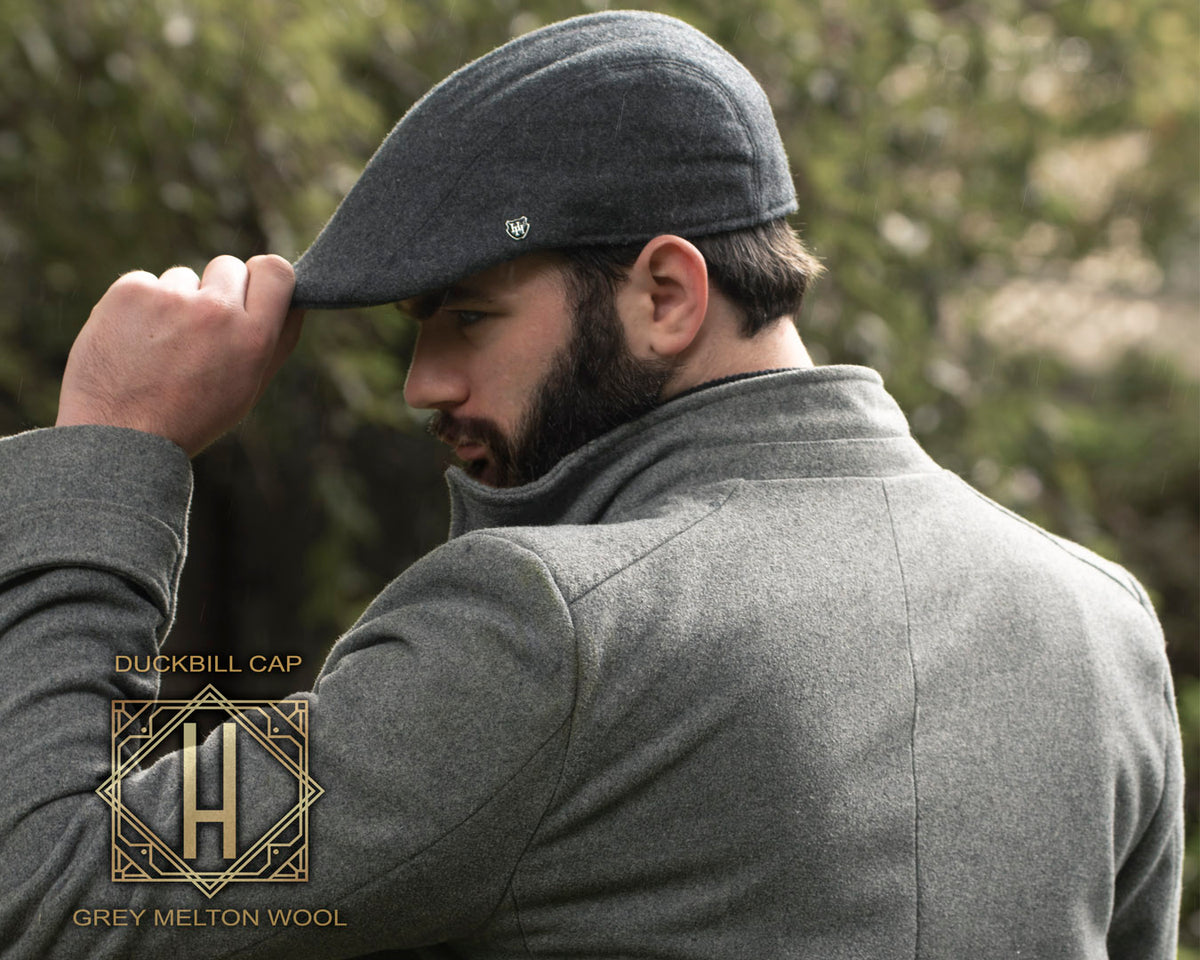 Hills Hats, Duckbill Cap | Melton Wool, - ©The Hattery Katoomba