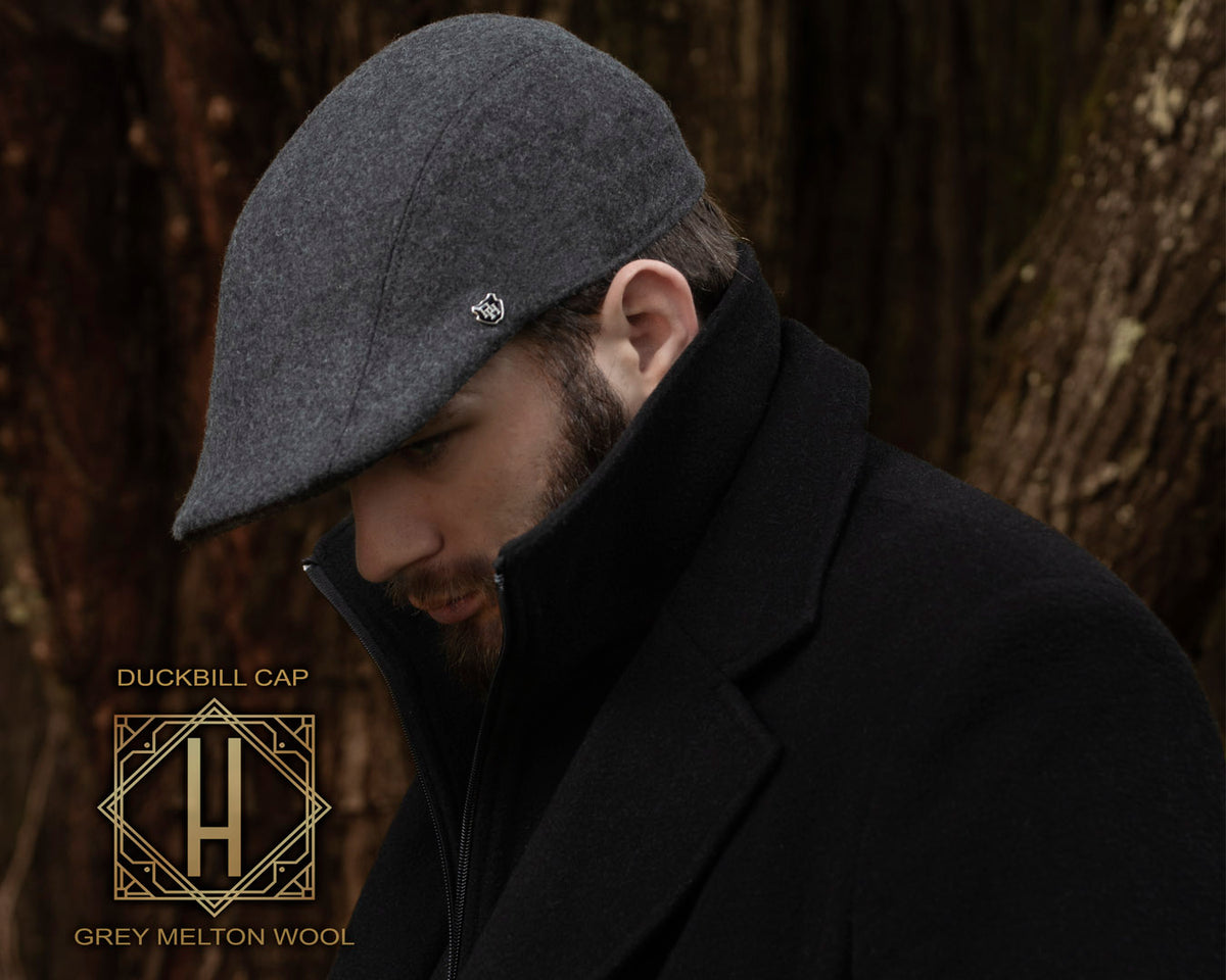 Hills Hats, Duckbill Cap | Melton Wool, - ©The Hattery Katoomba