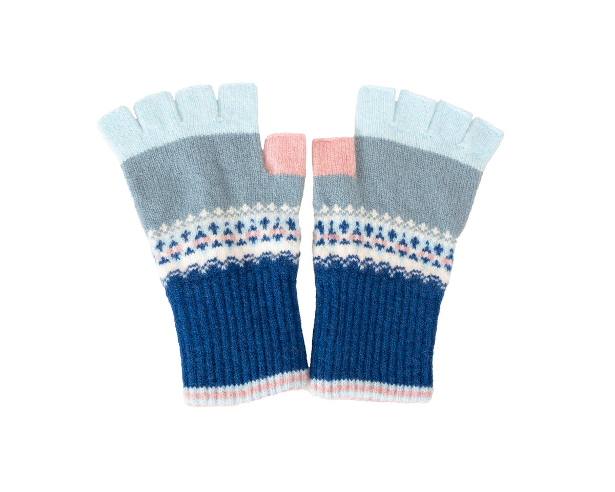 Alloa Fingerless Gloves | Dew Fairisle