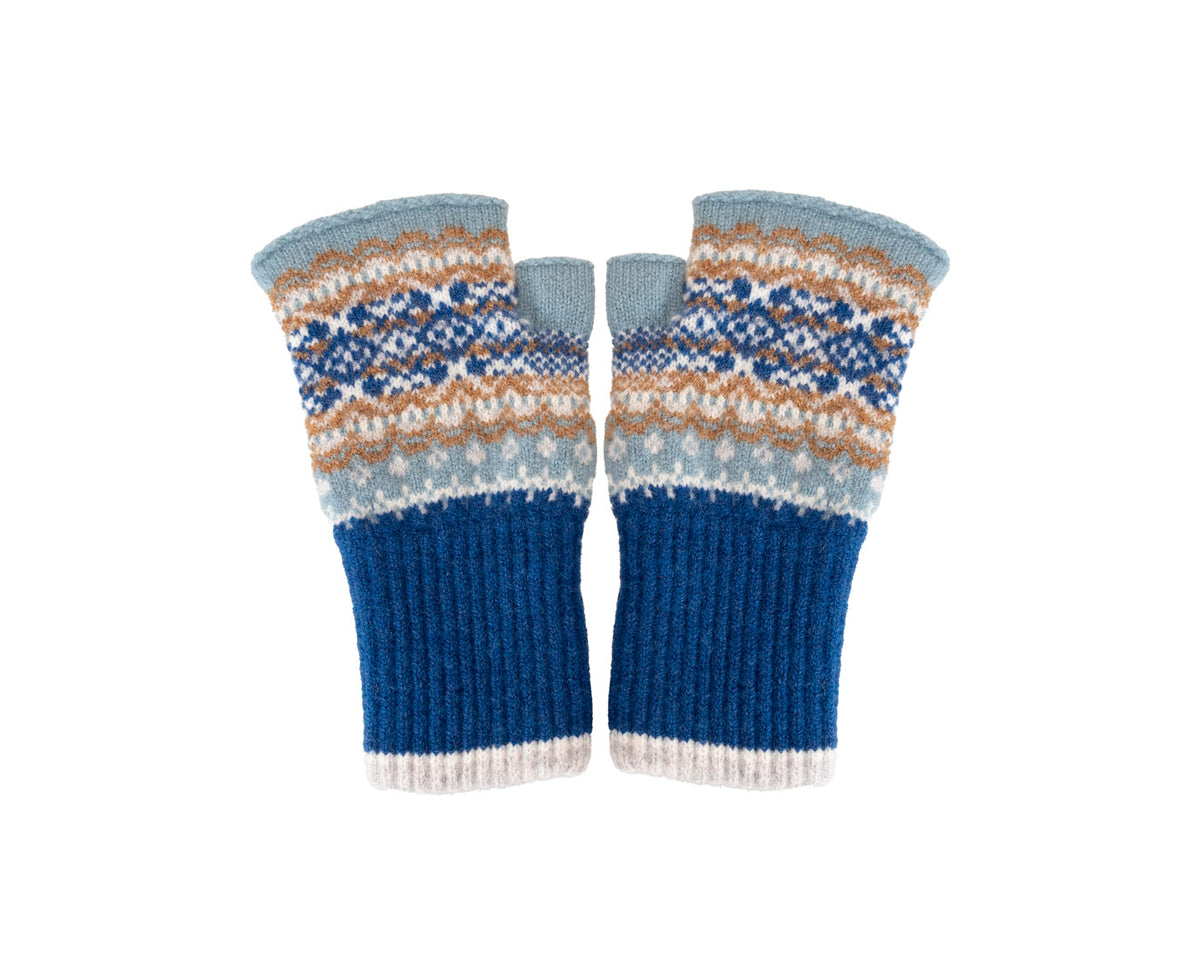 Alloa Open Mitts | Dew Fairisle