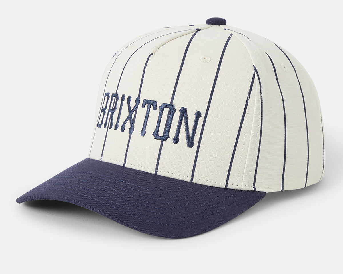 Homerun Cotton Snapback | Off White & Washed Navy