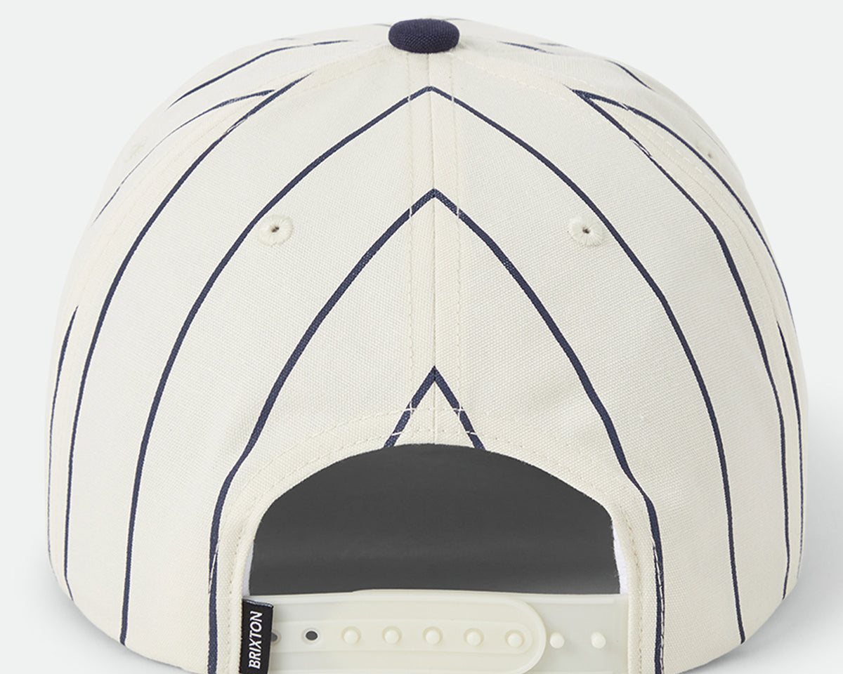 Homerun Cotton Snapback | Off White & Washed Navy