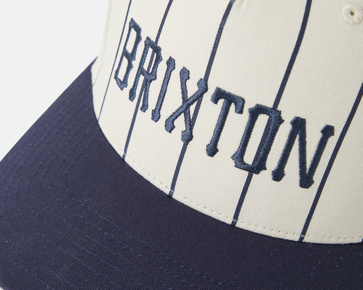 Homerun Cotton Snapback | Off White & Washed Navy