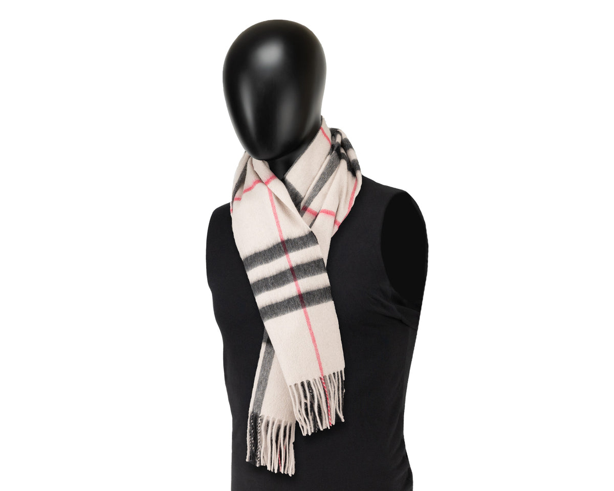 Nicoletta, Ivory Check Scarf, - ©The Hattery Katoomba