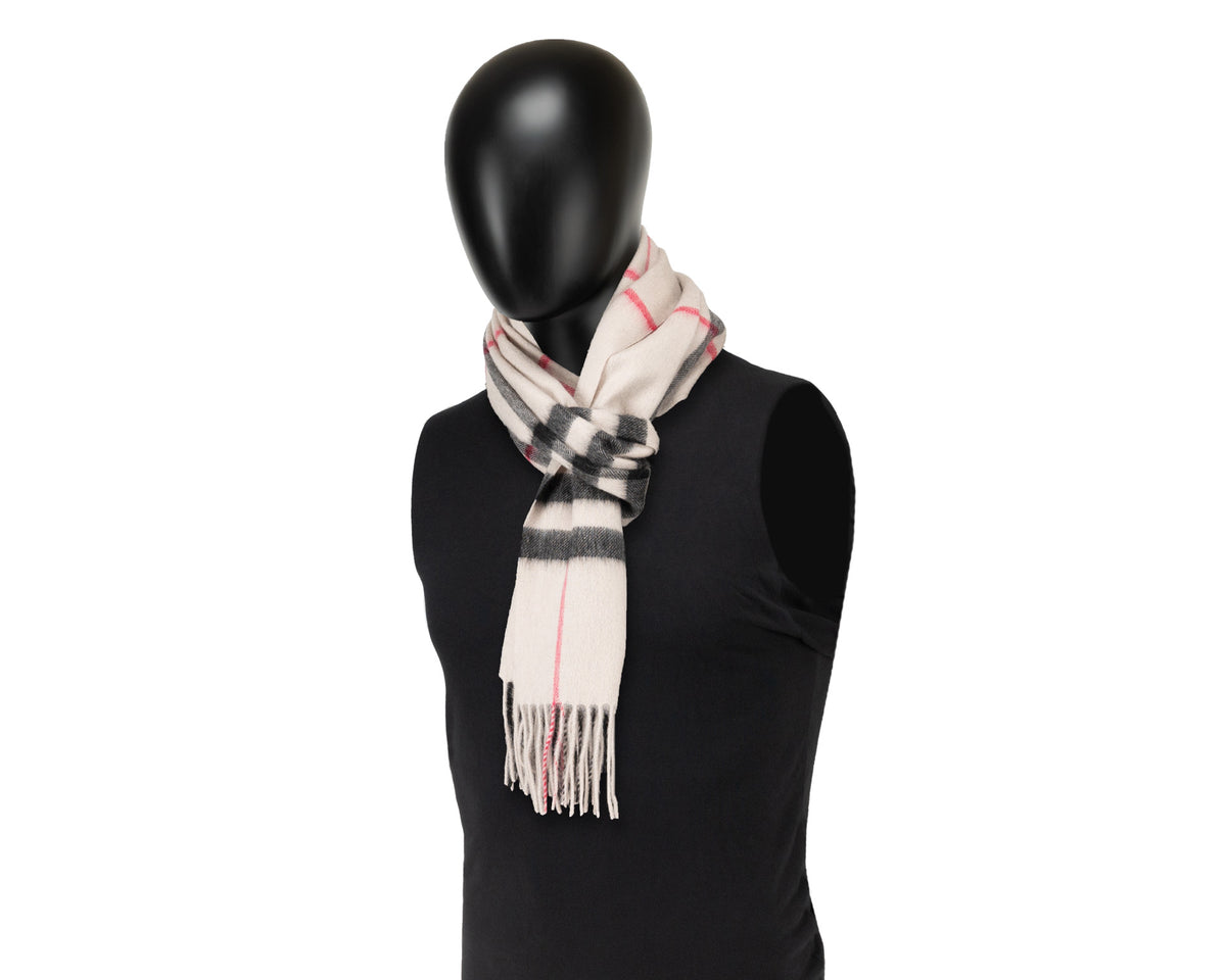 Nicoletta, Ivory Check Scarf, - ©The Hattery Katoomba