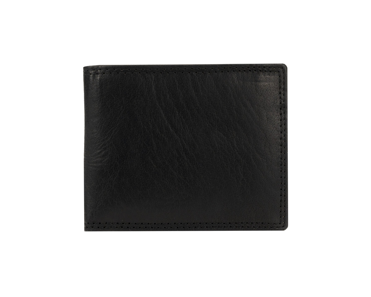 Rugged Hide, Traditional Wallet | Black Leather, - ©The Hattery Katoomba