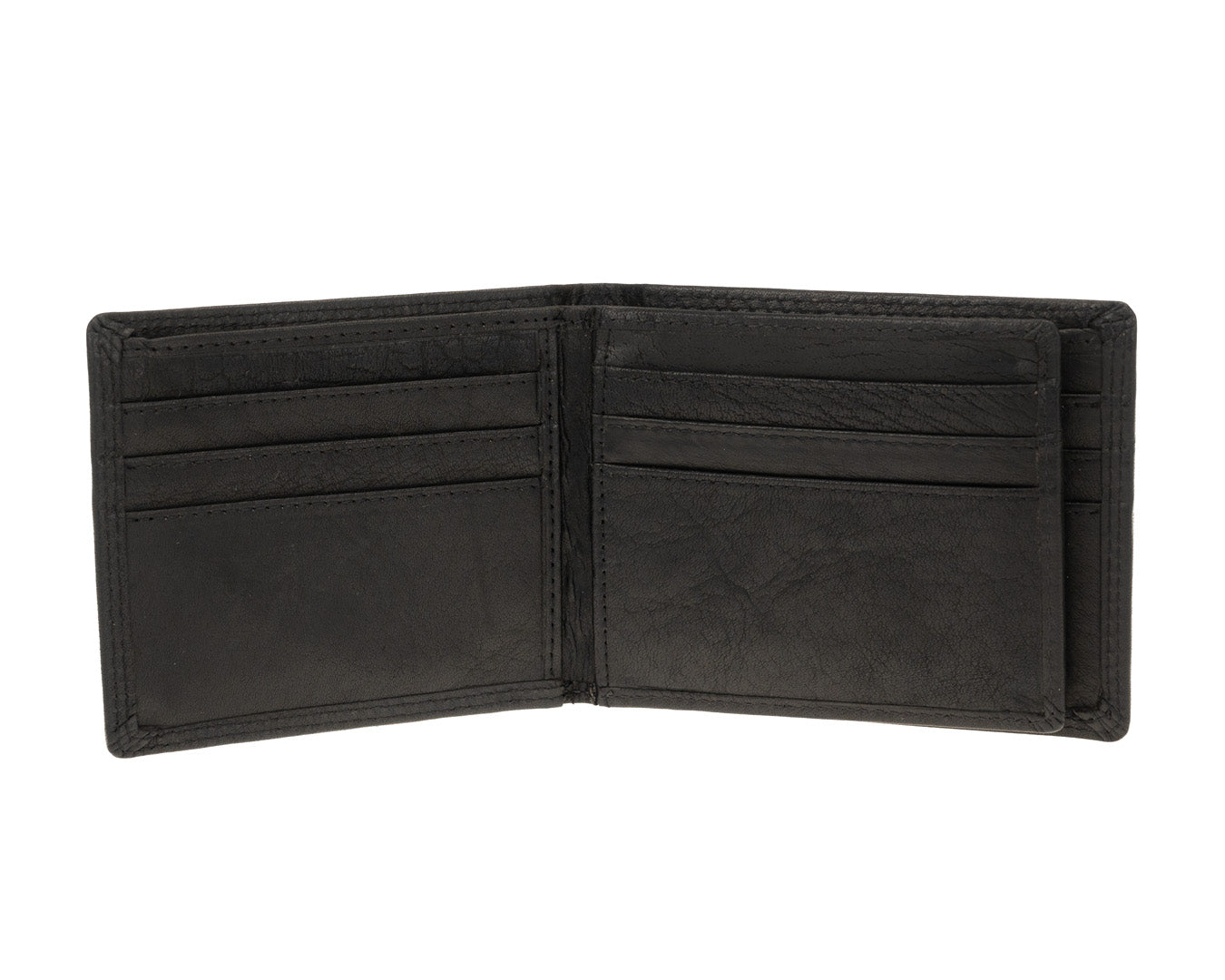 Rugged Hide, Traditional Wallet | Black Leather, - ©The Hattery Katoomba    
