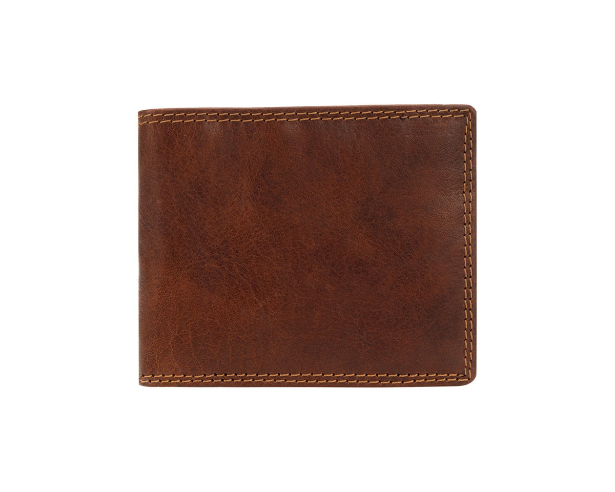 Rugged Hide, Traditional Wallet | Brandy Leather, - ©The Hattery Katoomba    