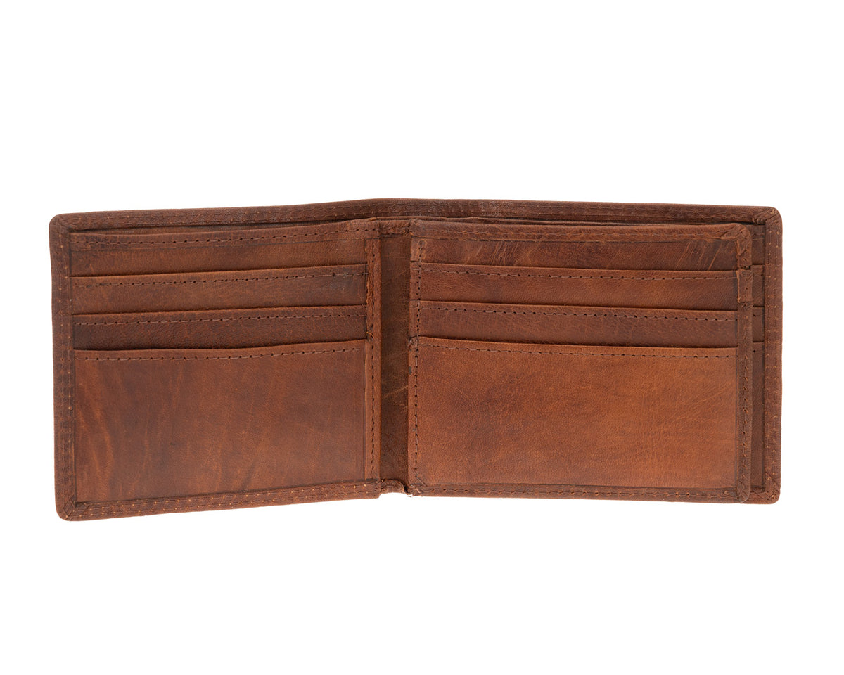 Rugged Hide, Traditional Wallet | Brandy Leather, - ©The Hattery Katoomba