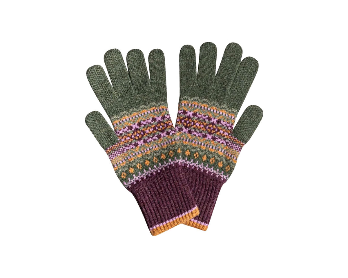 Alloa Gloves | Tyrian Thistle Fairisle