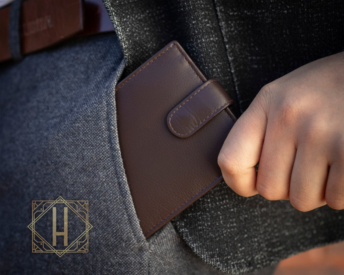Rugged Hide, Utility Wallet | Dark Brown Leather, - ©The Hattery Katoomba