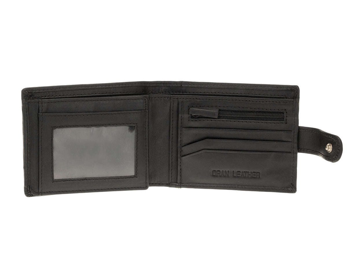Rugged Hide, Utility Wallet | Black Leather, - ©The Hattery Katoomba