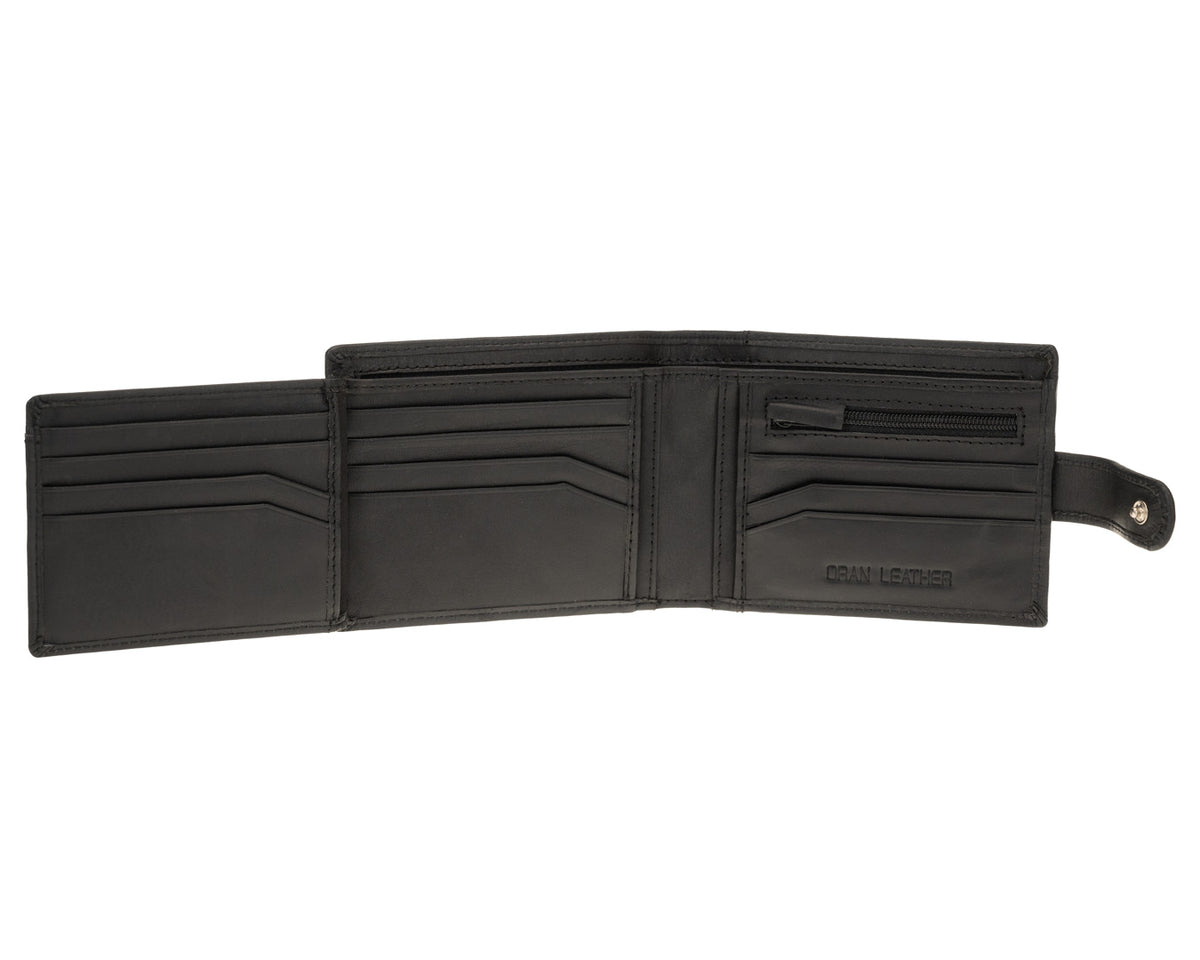 Rugged Hide, Utility Wallet | Black Leather, - ©The Hattery Katoomba