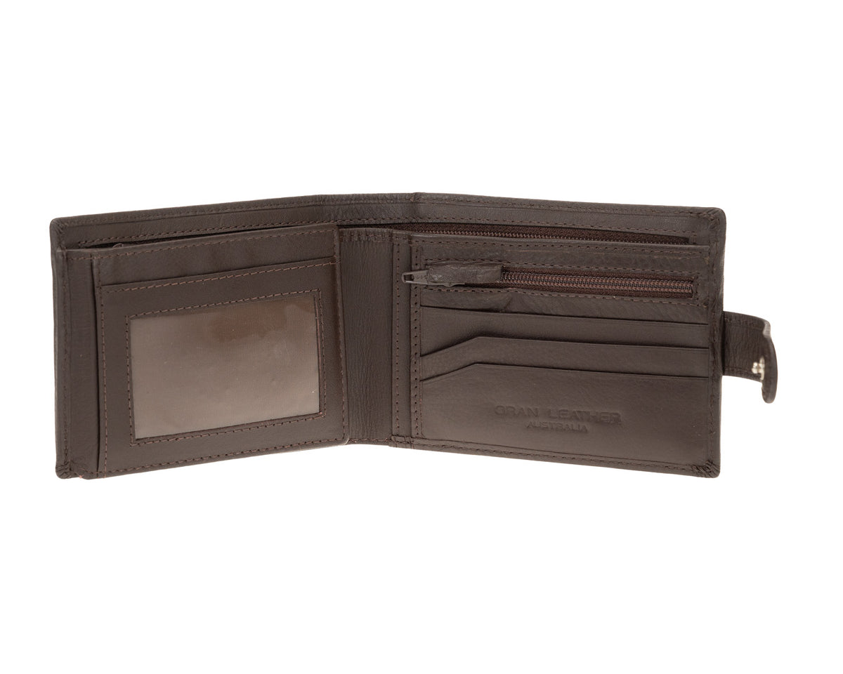 Rugged Hide, Utility Wallet | Dark Brown Leather, - ©The Hattery Katoomba