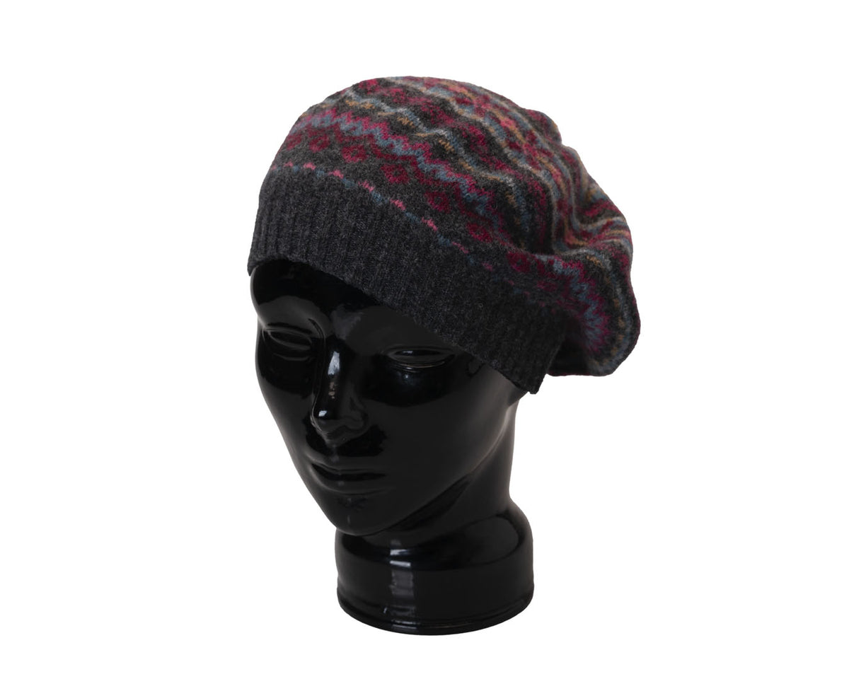 Alloa Beret | Velvet Fairisle