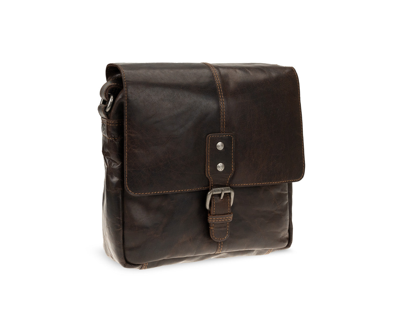 Rugged Hide, Vintage Satchel Bag | Dark Brown Leather, - ©The Hattery Katoomba    
