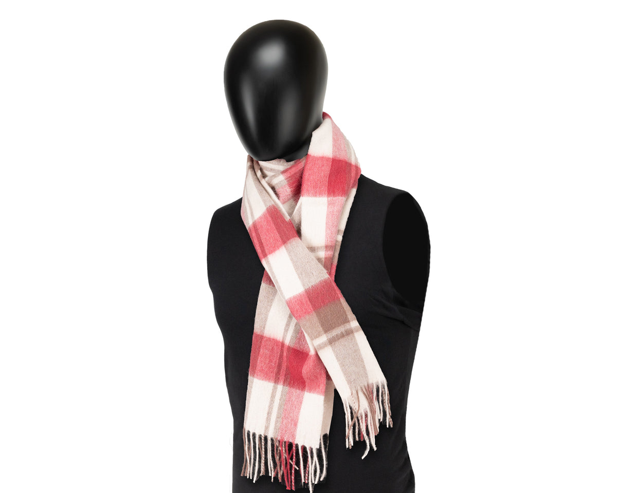 Nicoletta, Wine Check Scarf, - ©The Hattery Katoomba