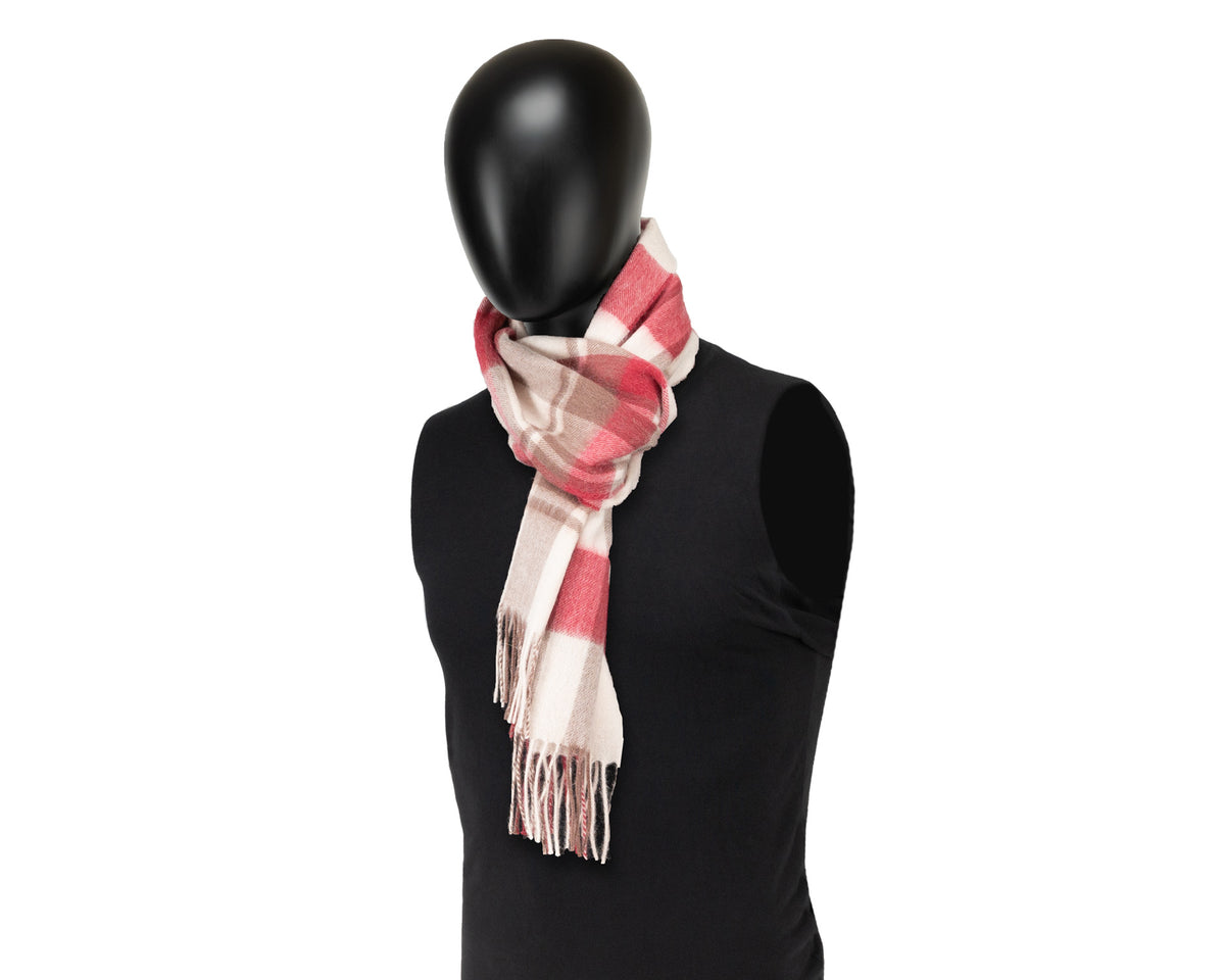 Nicoletta, Wine Check Scarf, - ©The Hattery Katoomba