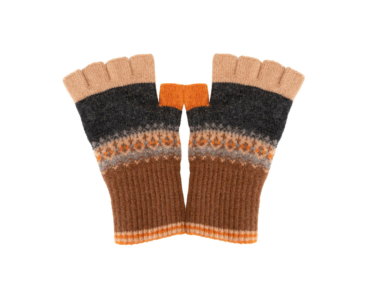 Alloa Fingerless Gloves | Winter Fairisle