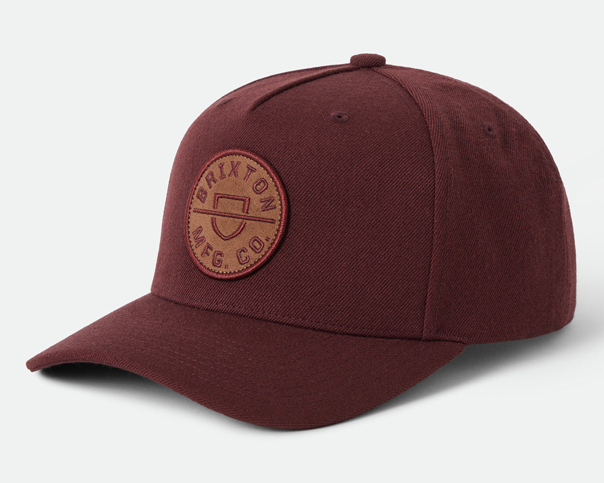 Crest Trucker Snapback | Dark Brick & Brown