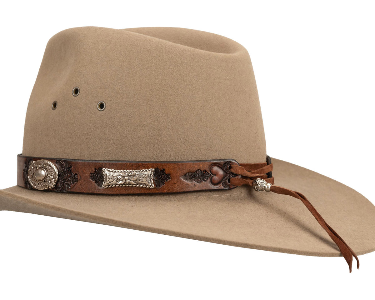 Traditional Western Hat Band | Mixed Conchos