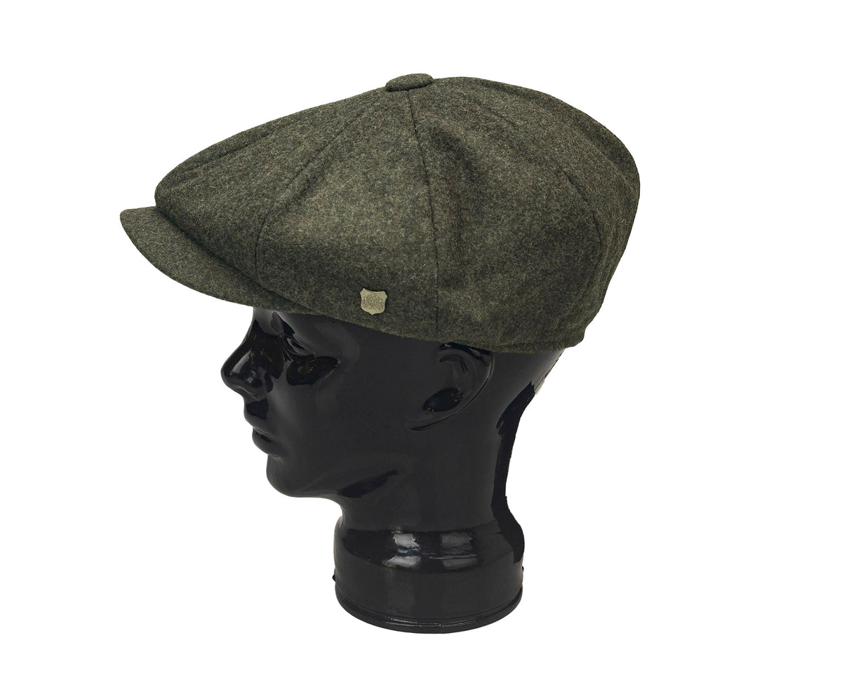 Alfie Cap | Loden Melton Wool