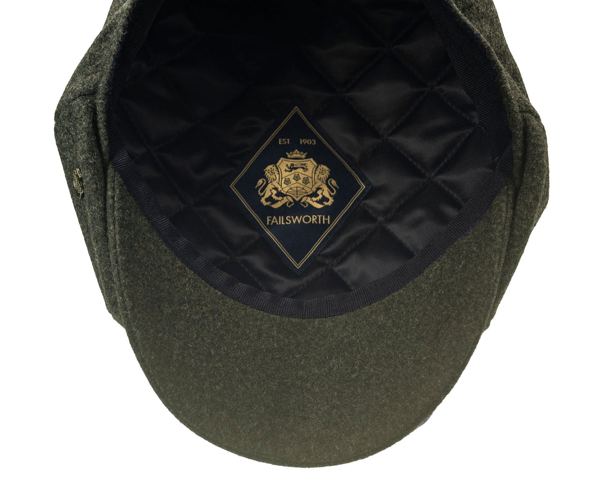 Alfie Cap | Loden Melton Wool