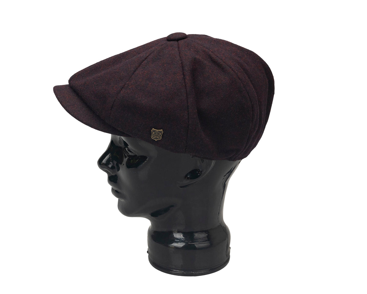 Alfie Cap | Merlot Melton Wool