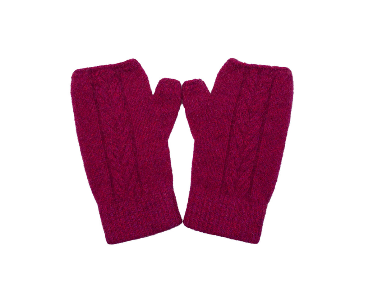 Cable Fingerless Mittens