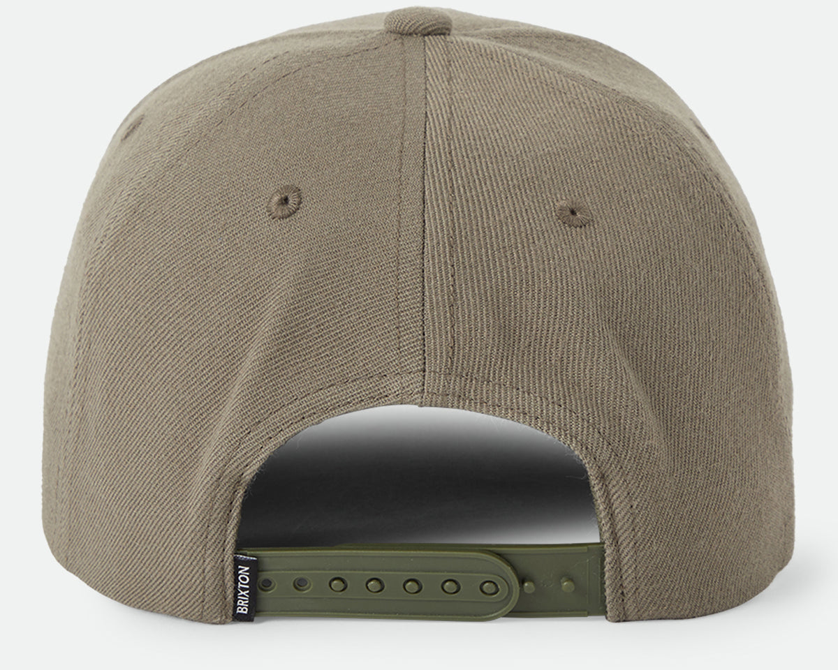 Crest Trucker Snapback | Dark Olive & Caramel