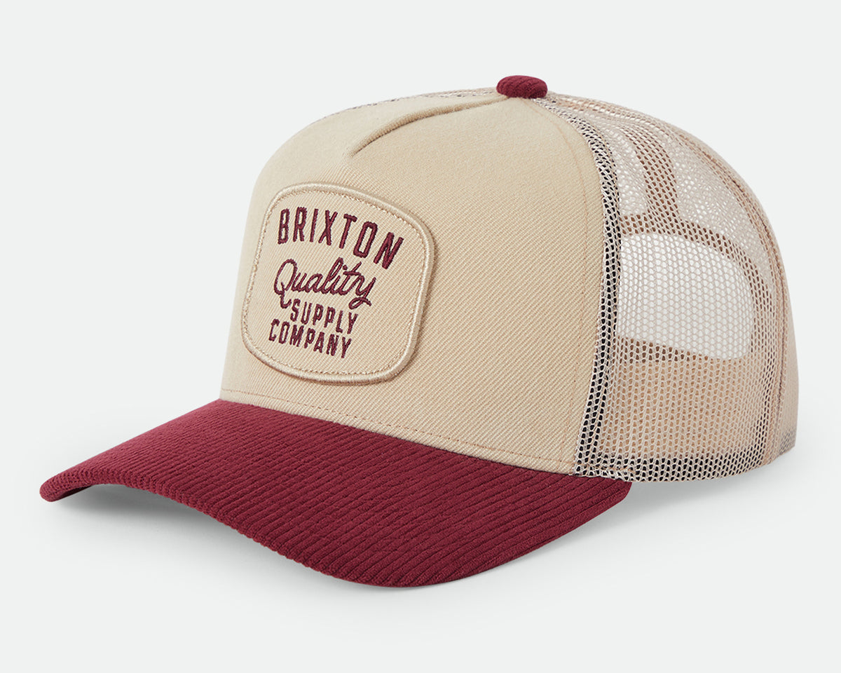 Hubal Trucker Snapback | Oatmeal & Dark Brick Corduroy