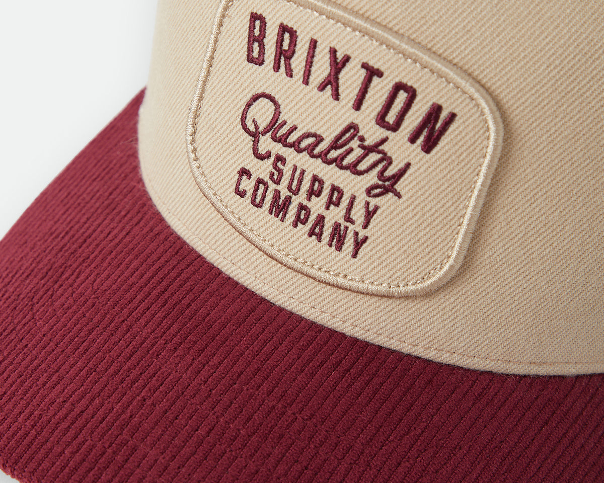 Hubal Trucker Snapback | Oatmeal & Dark Brick Corduroy