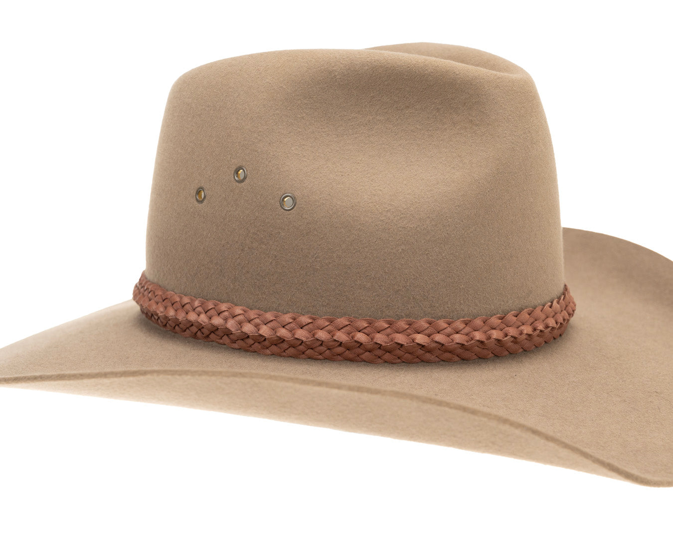 Badgery Belts, Croc Ridge Leather Hat Band | Tan, - ©The Hattery Katoomba    
