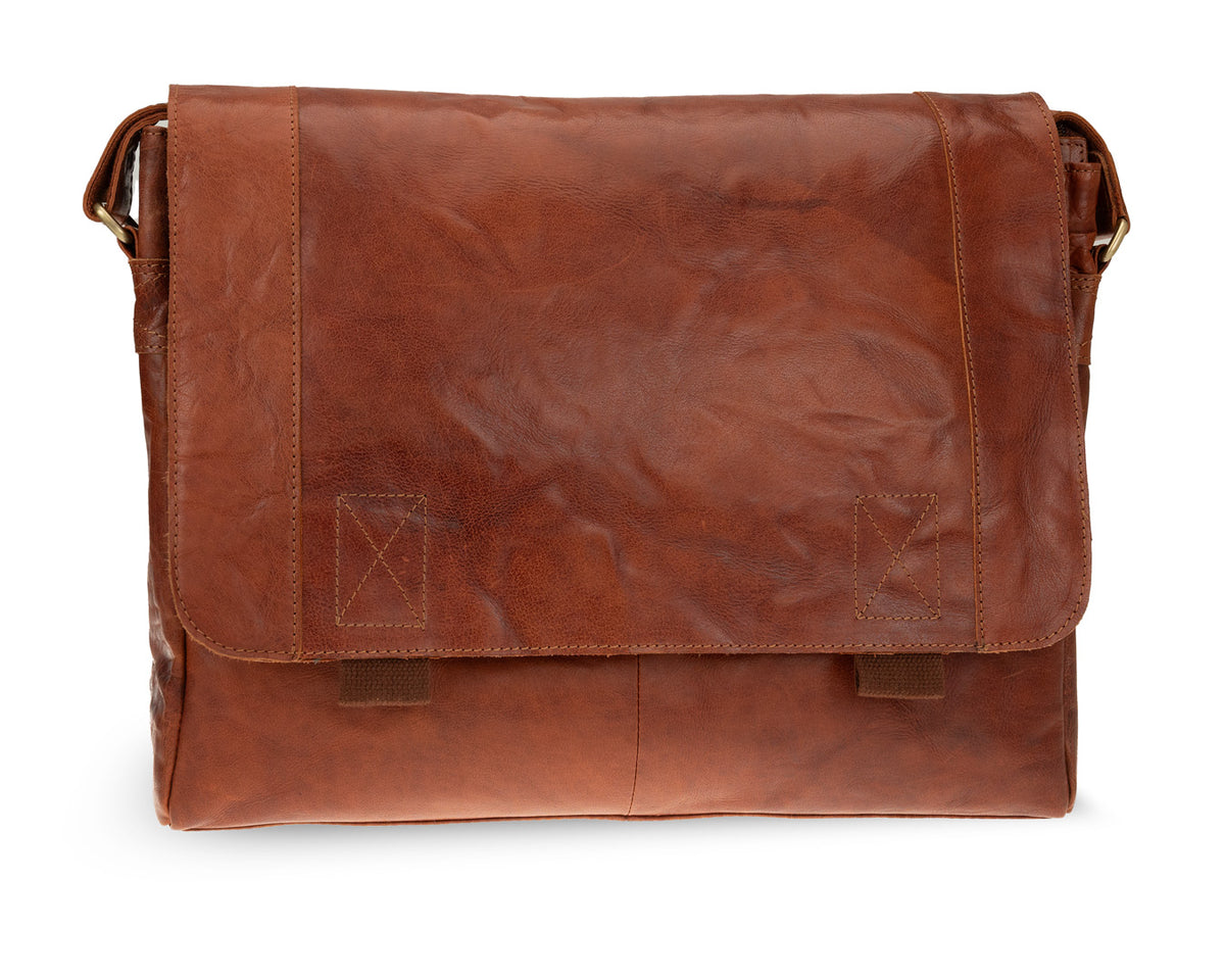 Rugged Hide, Premium Laptop Bag | Brandy Leather, - ©The Hattery Katoomba    