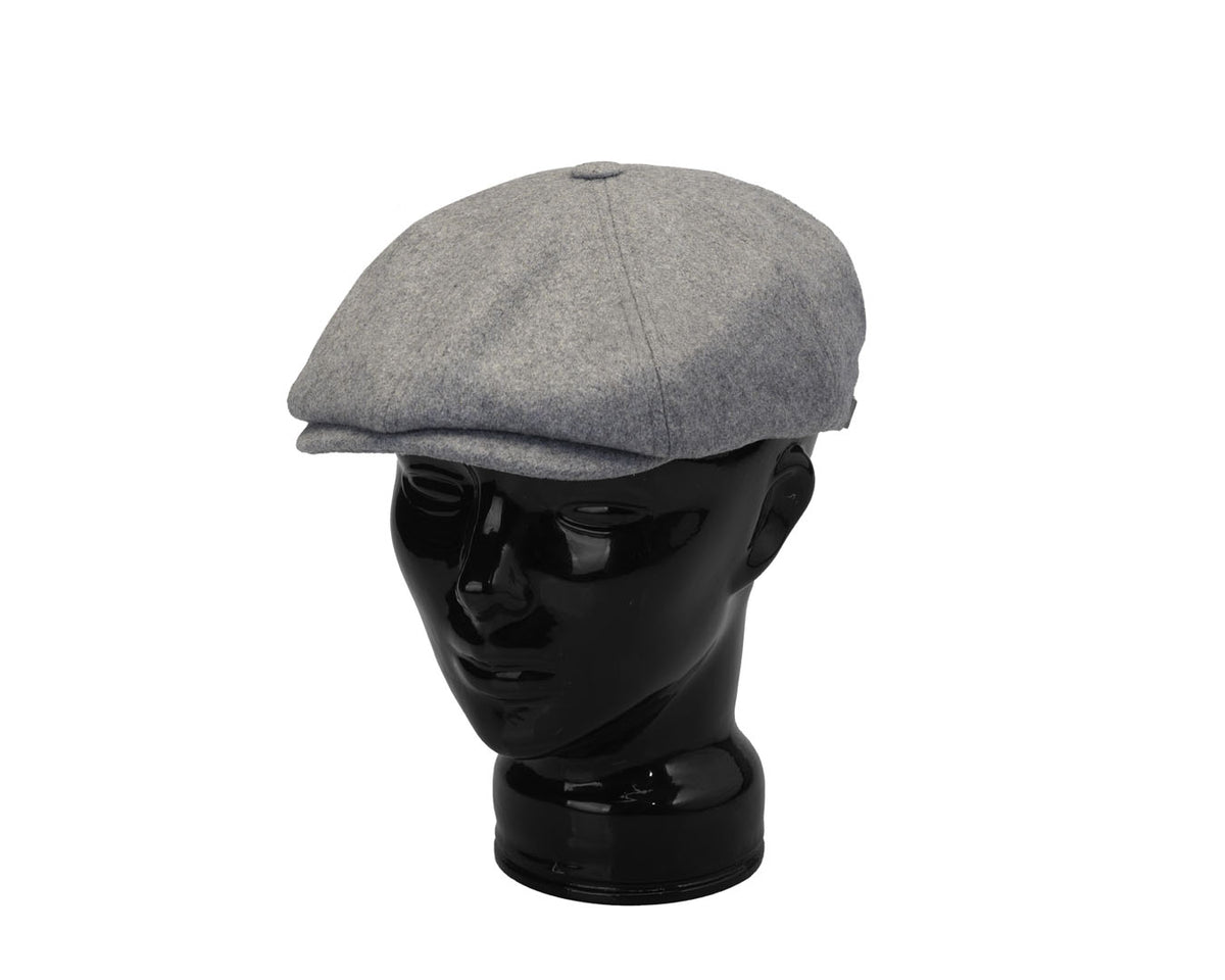 Brood Flannel Newsboy Cap | Dark Heather Grey