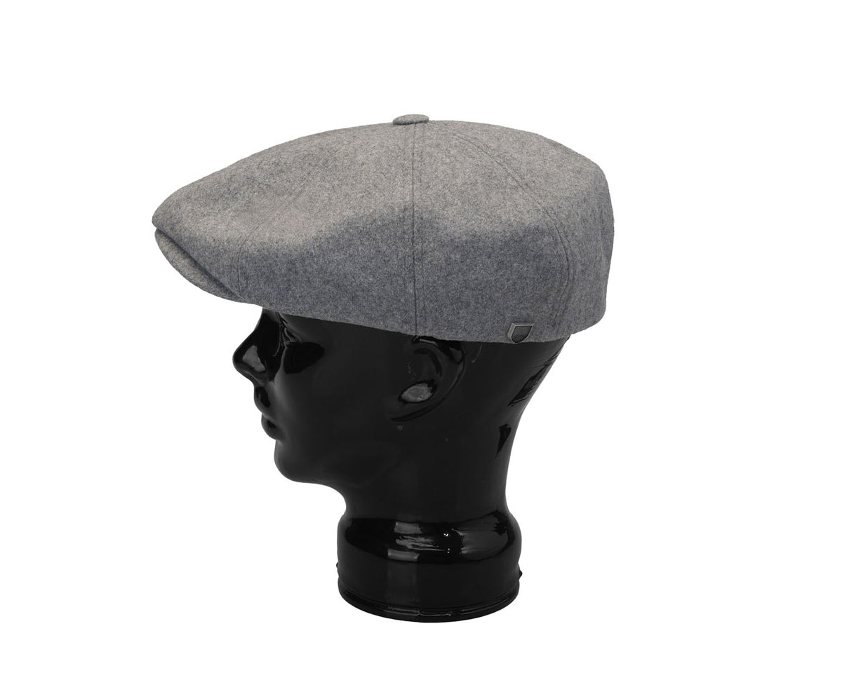 Brood Flannel Newsboy Cap | Dark Heather Grey