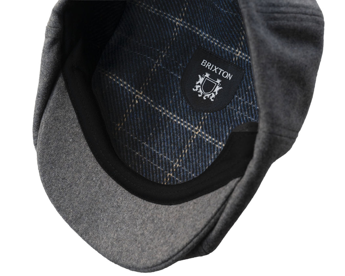 Brood Flannel Newsboy Cap | Dark Heather Grey