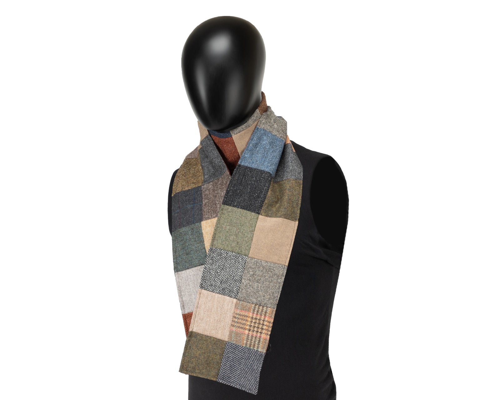 Hanna Hats, Patchwork & Corduroy Scarf, - ©The Hattery Katoomba    