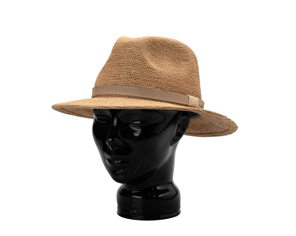 Crocheted Raffia Fedora