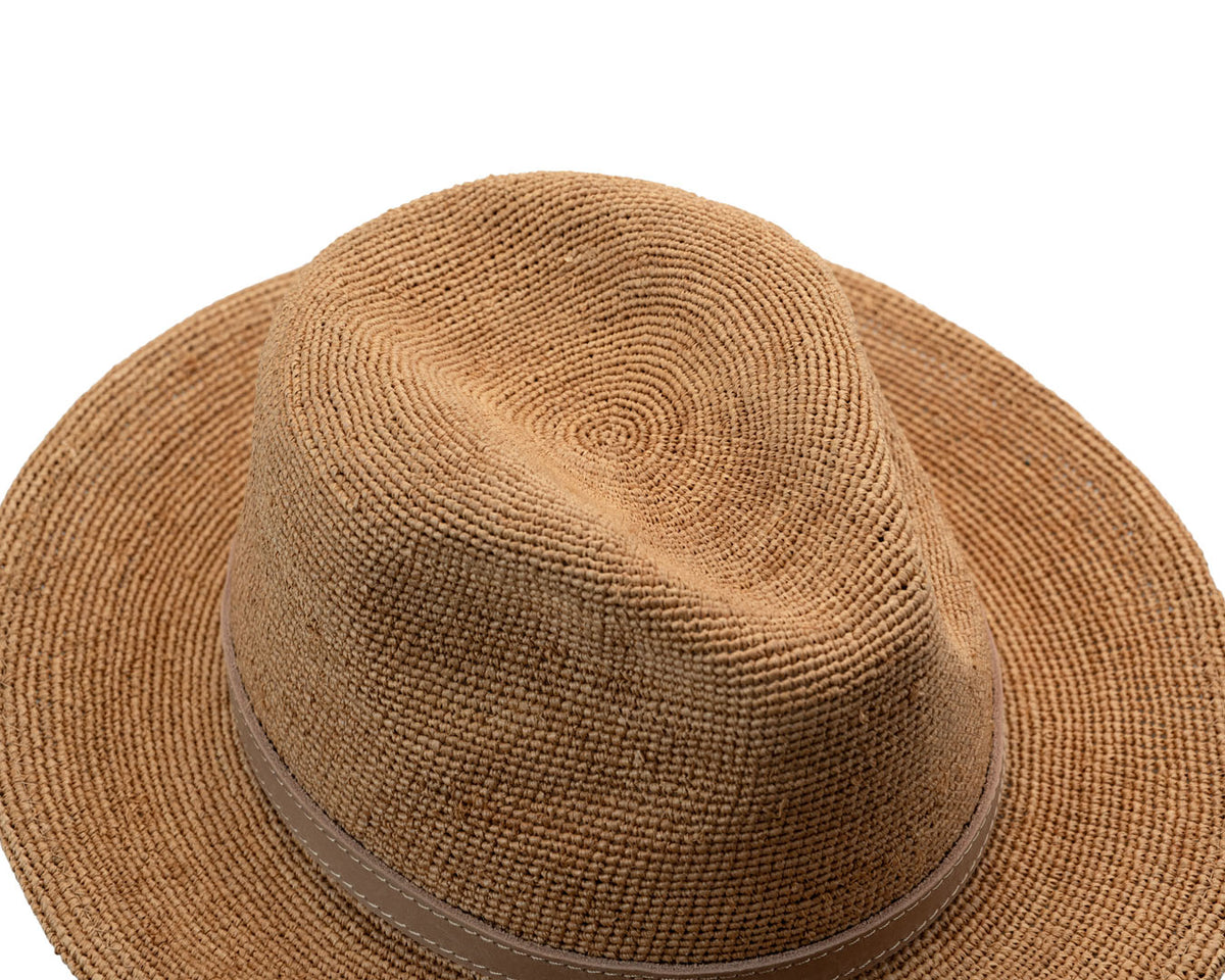 Crocheted Raffia Fedora